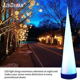 wholesale Factory Price 3mH 10ft Wedding Party Decoration Led Inflatables Cone Inflatable Claw Pillar OX Horn Lamp For Sale