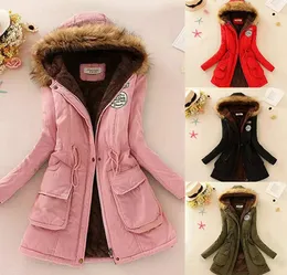 2017 New Women Winter Jacket 따뜻한 가짜 모피 후드 인과 인과 긴 슬리브 코트 플러스 크기 S181011032528781