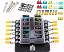 CAR 12 WAY CIRCUIT STANDARD ATO BLADE ATC ATO LED FUSE BOX BLOCK HOLDER DC 32V3758766