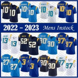 Jerseys de futebol Losangeleschargers52 Khalil K 13 Keenan Allen Derwin James Jr. 97 Joey Bosa 10 Justin Herbert 81 Mike Williams 3