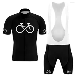 Set da corsa da uomo Bike Forever Maglia da ciclismo Set Pantaloncini con bretelle Completo Abbigliamento da bicicletta MTB Downhill Road Kit Abbigliamento