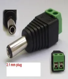 5521mm Manlig CCTV UTP Power Plug Jack Socket Adapter Cable DCAC 2 Camera Video Balun Connector9615750