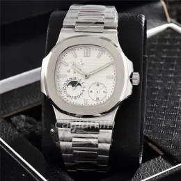 Cai Jiamin Mens Watch Watch Mens Mechanical Automatic Watch جميع الفولاذ المقاوم للصدأ مشاهدة 2813 حركة ميكانيكية 40 مم ساعة الاتصال الهاتفي الأبيض من Caijia