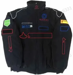 Ropa para fanáticos de los autos de carreras de F1, chaqueta de estilo europeo y americano, ropa de algodón de otoño e invierno, chaqueta de moto bordada completa yh