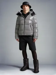 2023 frühling Herbst frauen Weiße Ente Unten Parkas Jacken Zipper Plaid Mit Kapuze frau Dünne Kurze Mäntel MKWN003