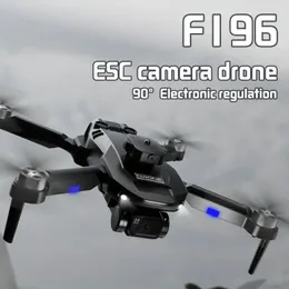 F196 Bürstenlose faltbare Drohne mit Dual-Kamera-FPV, Hindernisvermeidung, optischer Flusspositionierung, 90° verstellbares Objektiv, inklusive Tragetasche, Geschenk für Jungen und Mädchen