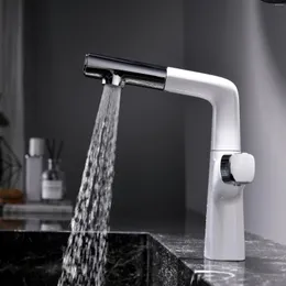 Bathroom Sink Faucets Brass High Quality Pull Out Faucet Cold Water Mixer Tap Est Rotatable Liftable Copper Basin