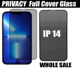 privacy protezione in vetro per iPhone 14 13 12 mini 11 PRO MAX XR XS SE 6 7 8 Plus antispy copertura completa vetro temperato intero7627463