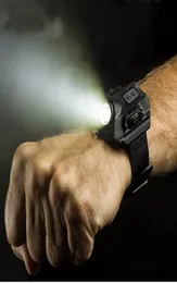 Новый портативный XPE Q5 R2 светодиодный наручные часы фонарик USB зарядка наручная модель тактический перезаряжаемый фонарик1283193