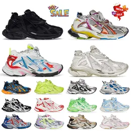 2024 Moda Tasarımcı Sıradan Ayakkabı Track Runners 7 7.0 Sneaker Black Beyaz Kırmızı Mavi Pembe Mesh Naylon Büyük Boyutlu Platform Spor Ayakları İzler Runner İletim Elbise Eğitmenleri
