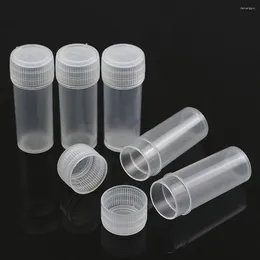 Garrafas de armazenamento 100 peças de recipiente de garrafa de plástico armazena com segurança aplicações amplas essenciais em frascos de vida diária cor transparente