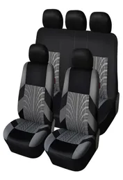 9pcsset Embroidery Car Seat Covers Set Universal Fit Most Cars Covers with Tire Track Styling Auto Interior Decoration Car Seat P9200349