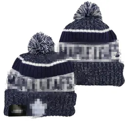 Maple Leafs beanie doronto stickade hattar idrottslag baseball fotboll basket beanies caps kvinnor män pom mode vinter topp kepsar sport stickade hattar a02