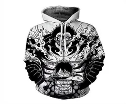 Anime One Piece Hoodies 3D Print Pullover Sweatshirt MonkeyLuffy Ace Sabo Battle Tracksuit Outfit Casual Outerwear6416586