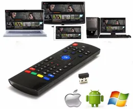 Mx3 kontroler głosu myszy lotniczej 24 GHz bezprzewodowa inteligentna klawiatura zdalna z czarnym światłem i mikrofonem dla Android TV Box5593560