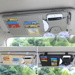 Car Organizer 2024 Sun Visor Zipper Type Card Holder Storage Styling Auto Pouch Accessories