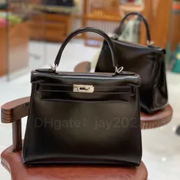 10S Designer Bag Box Skórzanie oryginalna importowana hide torba woskowa nić 25 cm All Black W pełni ręcznie robiony bestseller luksusowa torebka linia woskowa szwaj High-end Custonizat