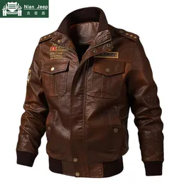 Plus Größe Leder Jacke Männer Frühling Herbst Armee PU Bomber Jacke Outwear Wasserdichte PU jaqueta de couro M6XL8793019