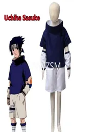 Anime Ninja Cos Cloth Uchiha Sasuke Hokage Konohagakure Costume cosplay estivo Bambini Cosplayer Comic Fans Bambini Uniforme H2208046358026