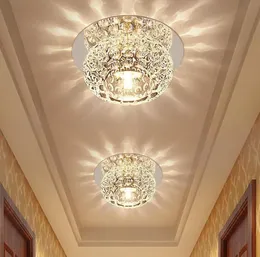 Bubble Crystal Ceiling Lights LED Aisle Lamp Spotlight Living Room Corridor Entrance Downlight Stainless Steel Mirror Base Ceiling3616737