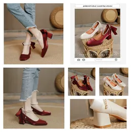 발 뒤꿈치 신발 여자 디자이너 Sanda Slingbacks 샌들 가죽 발 뒤꿈치 파티 신발