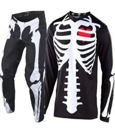 2020 Limited Edition Skully ATV Dirt Bike Jersey och Pant Motocross Gear Set MX Moto Kits Supercross Enduro Jersey Set Gloves M11726085