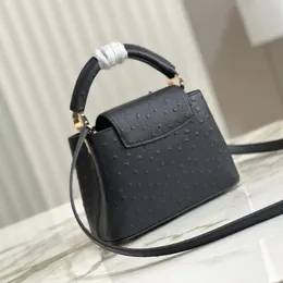 10a Top Handbag Capucines Luxurys Quality Designer Bag Fashion Large Capacity Woman Shopping Crossbody Bags Ostrich Leather Handcrafted Shoulder Bag