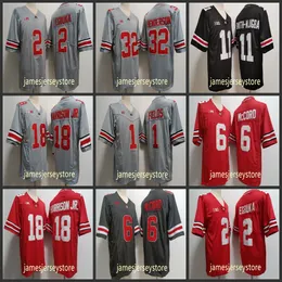 NCAA OSU OHIO State Buckeyes College Football Jersey 1 Justin Fields 18 Marvin Harrison Jr. 8 Cade Stover 6 Kyle McCord 2 Chris Olave 32 Treveyon Henderson 2 Emeka Egbuka