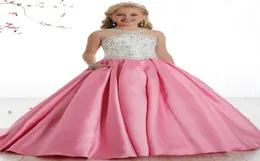 جميلة من الساتان الساتان حبات زهرة فتاة الفساتين Girls039 Pageant Dresses Tharyholidays Dress Size Size 2 4 6 8 10 8472748