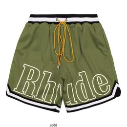 Diseñador pantalones cortos de natación Rhude pantalones de moda de verano pantanos para hombre de alta calidad tallas sueltas de baloncesto de cinco puntos de baloncesto