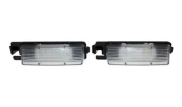 2pcs خطأ 18 3528 SMD LED رقم ترخيص اللوحة مصابيح الضوء مناسبة لإنفينيتي نيسان أفق V36 G35 G37 350Z2594107