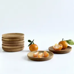 Drewniane okrągłe płyty obiadowe mini danie z ciasta ekologiczne dania owocowe hotelowe dekoracje stołowe talerz th1290