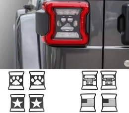 Capa preta para luz traseira, material de ferro decorativo para jeep wrangler jl jk de 2018, acessórios para interiores de automóveis 8311949