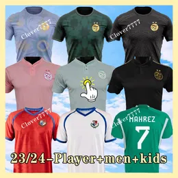 23 24 Algeria PlayerバージョンMahrez Soccer JerseysファンMaillot Algerie 2023 Panama Belaili Atal Feghouli Slimani Brahimi Home Away Bennacer Kids Football Kit A7 A8