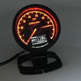 62mm 25 Inch 7 Color in 1 Racing GReddy Multi DA LCD Digital Display RPM Gauge Tachometer Sensor3638349