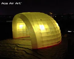 Giant White Dome Tent Balloon Annonsering Uppblåsbar igloo Booth Shelter Luna för sportevenemang Tent6960369
