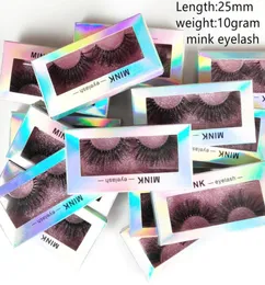 25mm Handmade 3D Faux Mink Hair False Eyelashes Thick Long Wispy Fluffy Woman039s Eye Makeup Lashes Cruelty9944344