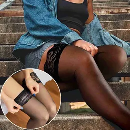 Socken Strumpfwaren Übergröße Frauen Fischnetz Oberschenkel Hohe Strümpfe Spitze Schwarze Strümpfe Übergröße Overknee-Socken Sexy Strumpfwaren Lange Socke mit Anti-Rutsch YQ240122