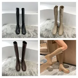 Designer plaque boots with ankle boots black leather boots high-heeled and winter boots with top quality party shoess hoes factory box 36-40
