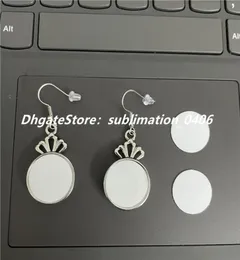 Noosa Chunks Metal Earrings Dangle Charms Earring DIY Jewelry Ear Drop with 18MM Snap Buttons and Sublimation aluminum sheets6110724