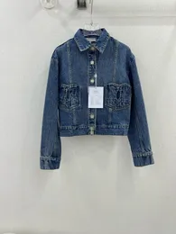 CHAN 2024 Hochwertige Designermarke. Neue blaue Jeansjacke für den Frühling, Damenjacke, Kokosnuss, Geburtstagsgeschenk, Valentinstagsgeschenk