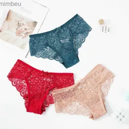 Sexy Set Sexy Set Fashion Sexy Panties Comfortable Briefs Exquisite Crotchless Shorts Solid Lingerie Lace Bow Thong Hollow Out Women Underwear C240410