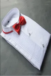 Camicie da sposo in cotone di alta qualità Camicia da uomo Camicia bianca a maniche lunghe Accessori 015663141