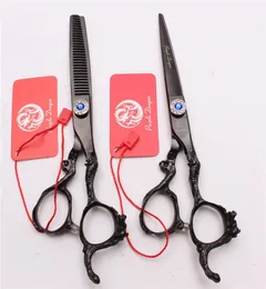 Z9003 6QUOT 440C PURPLE DRAGON LASER Professional Human Hair Scissors Barbers039 미용 가위 절단 얇아지는 Shear9288778