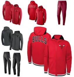 Chaquetas de baloncesto para hombre Zach LaVine Demar Derozan Lonzo Ball Showtime Therma Flex Performance FullZip Sudadera con capucha de entrenamiento 6065670