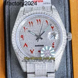 AP Moissanite Mens Watches Automatic VVS Silver Diamonds Pass Test Automatisk rörelse Evighetsmycken Watches RRF Senaste produkter 126334 126331 126333 Red A