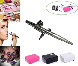 Airbrush Tattoo Supplies Compressor 04mm Needle Makeup Kit For Face Body Paint Spray Spray Spray Airbrushes Cake Nails Tillfällig Tattoo8823498