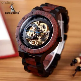 Andra Bobo Bird Wood Mechanical Men Relogio Masculino Big Mens Top Brand Luxury timepieces Erkek Kol Saati Dropshipping YQ240122