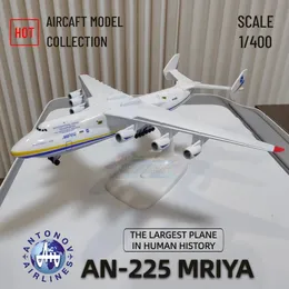 1 400 Ucrânia Antonov AN225 Mriya Aeronave Réplica Hercules Avião Modelo Escala Aviação Arte em miniatura Kid Boy Xmas Gift Toy 240118