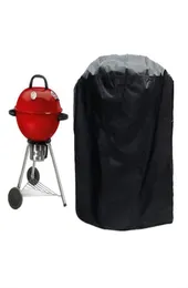 Black Waterproof BBQ Cover Round Heavy Duty Grill Weber Rain Barbacoa Anti Dust Gas Charcoal Electric Barbeque 19 Tents And Shelte7436184